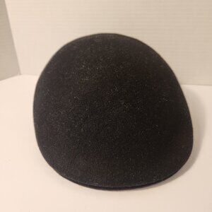 Vintage Park Royal Black 100% Wool Ivy Flat Cap Hat Inside Trim Size M